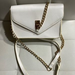 LD White  Flap Chain Square Bag – Women Satchels